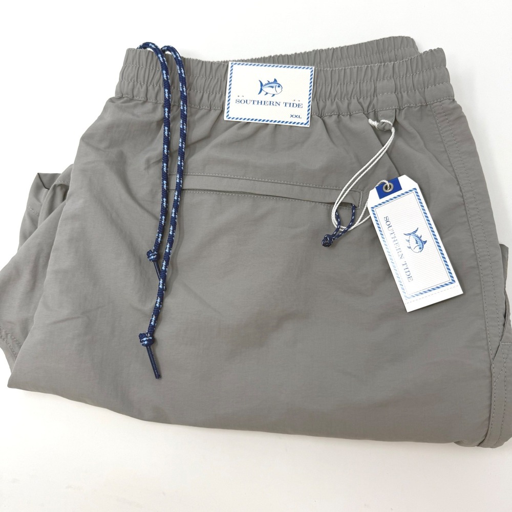 Southern Tide Shoreline Swim Trunks Mens XXL Frost Grey Recycled NEW